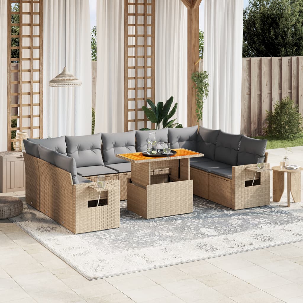Sofasæt Til Haven 10 Dele Med Hynder Polyrattan - Variant 3271899