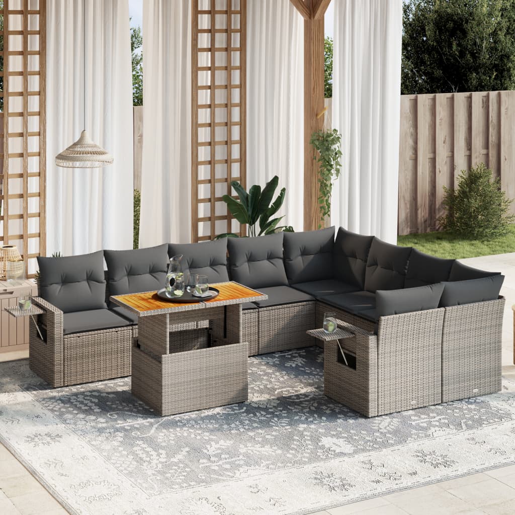 Sofasæt Til Haven 10 Dele Med Hynder Polyrattan - Variant 3271914