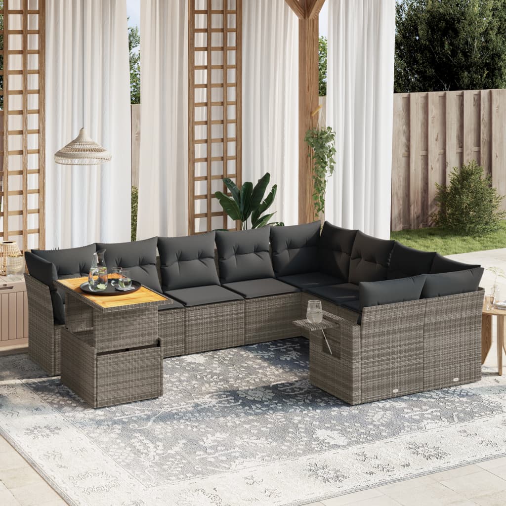 Sofasæt Til Haven 10 Dele Med Hynder Polyrattan - Variant 3271921