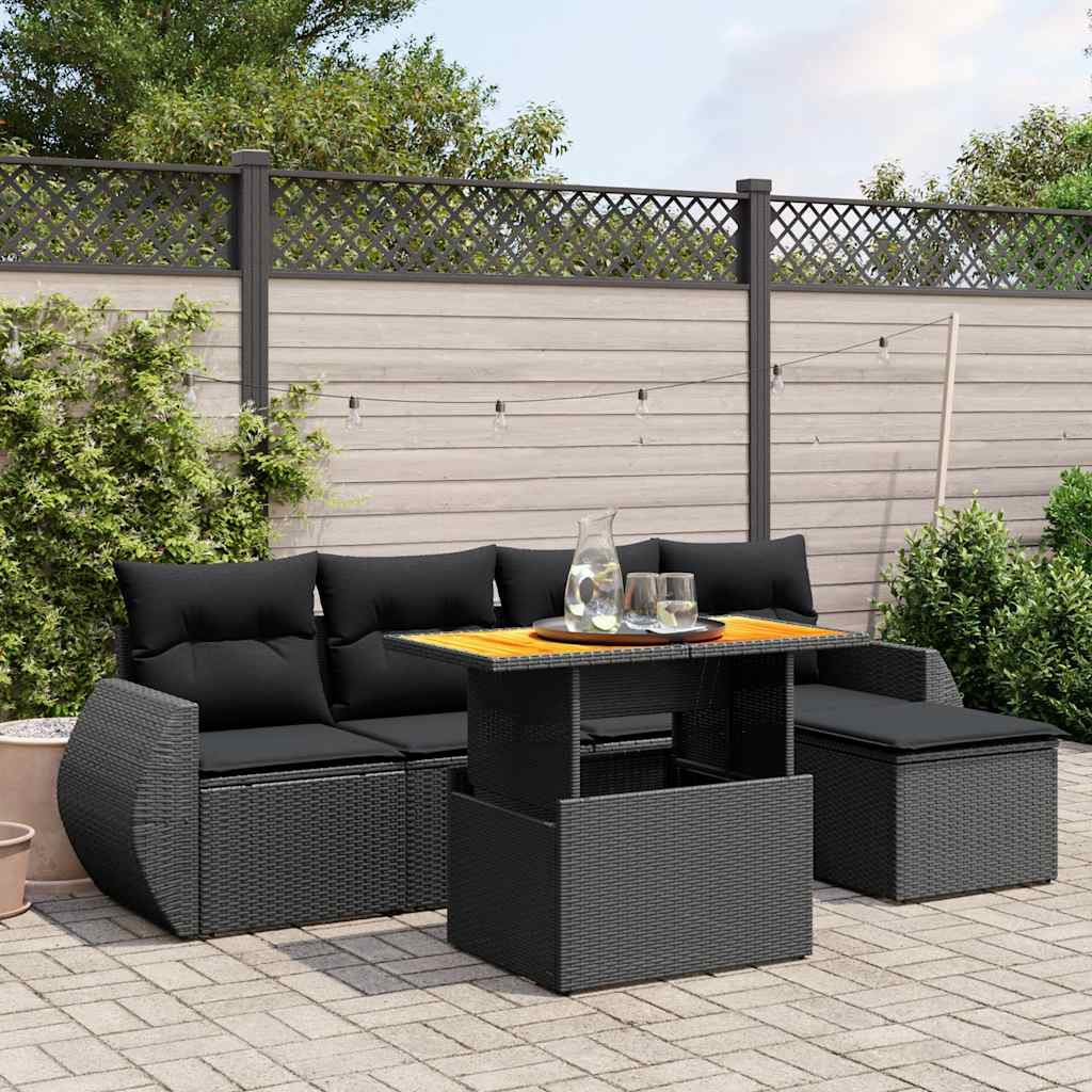 Sofasæt Til Haven 6 Dele Med Hynder Polyrattan - Variant 3272168
