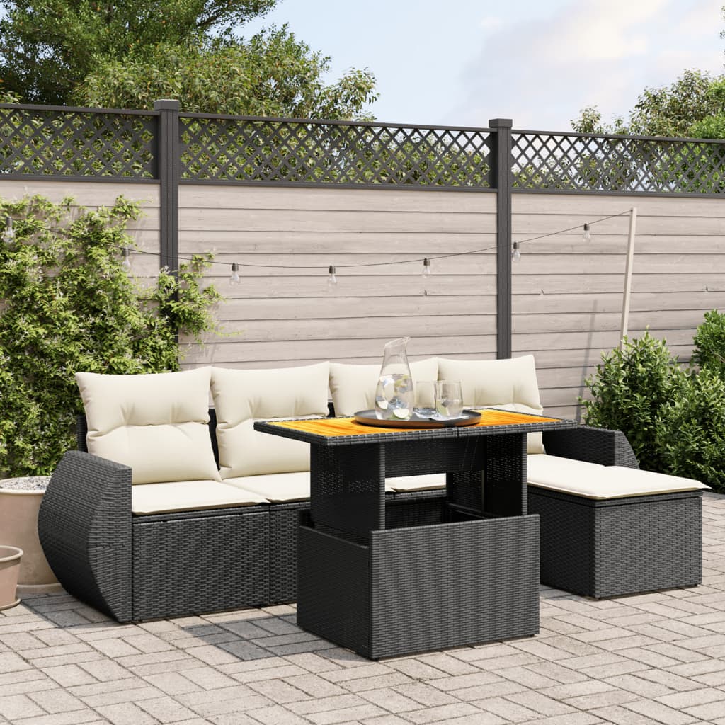 Sofasæt Til Haven 6 Dele Med Hynder Polyrattan - Variant 3272169