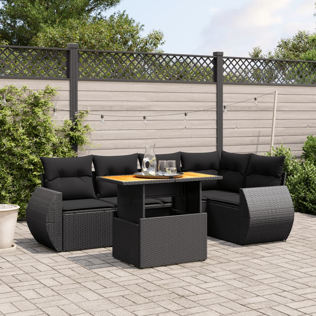 Sofasæt Til Haven 6 Dele Med Hynder Polyrattan - Variant 3272182