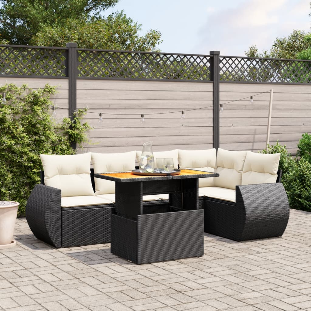 Sofasæt Til Haven 6 Dele Med Hynder Polyrattan - Variant 3272183