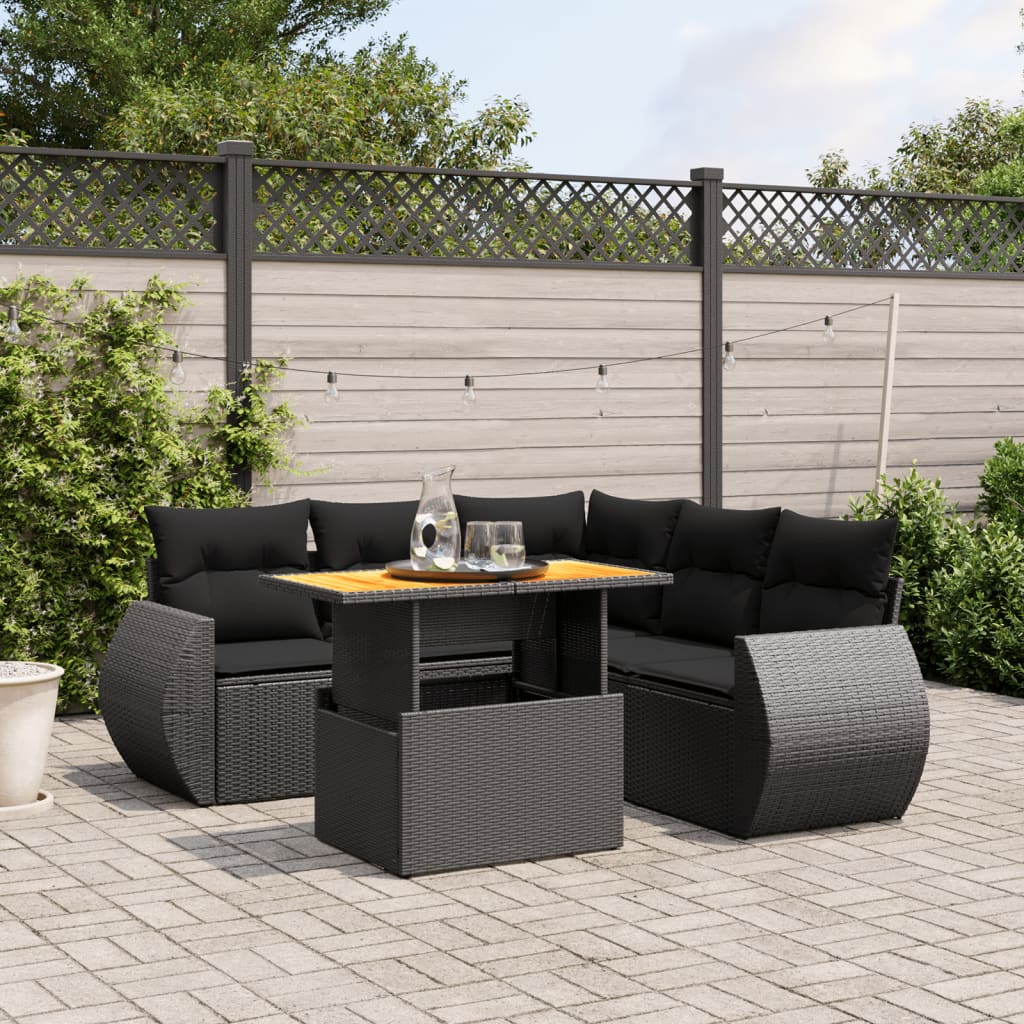 Sofasæt Til Haven 6 Dele Med Hynder Polyrattan - Variant 3272189