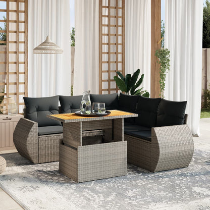 Sofasæt Til Haven 6 Dele Med Hynder Polyrattan - Variant 3272194