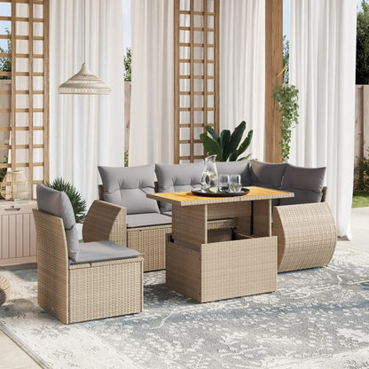 Sofasæt Til Haven 6 Dele Med Hynder Polyrattan - Variant 3272200