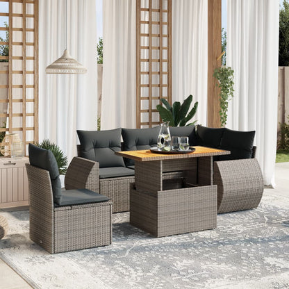Sofasæt Til Haven 6 Dele Med Hynder Polyrattan - Variant 3272201