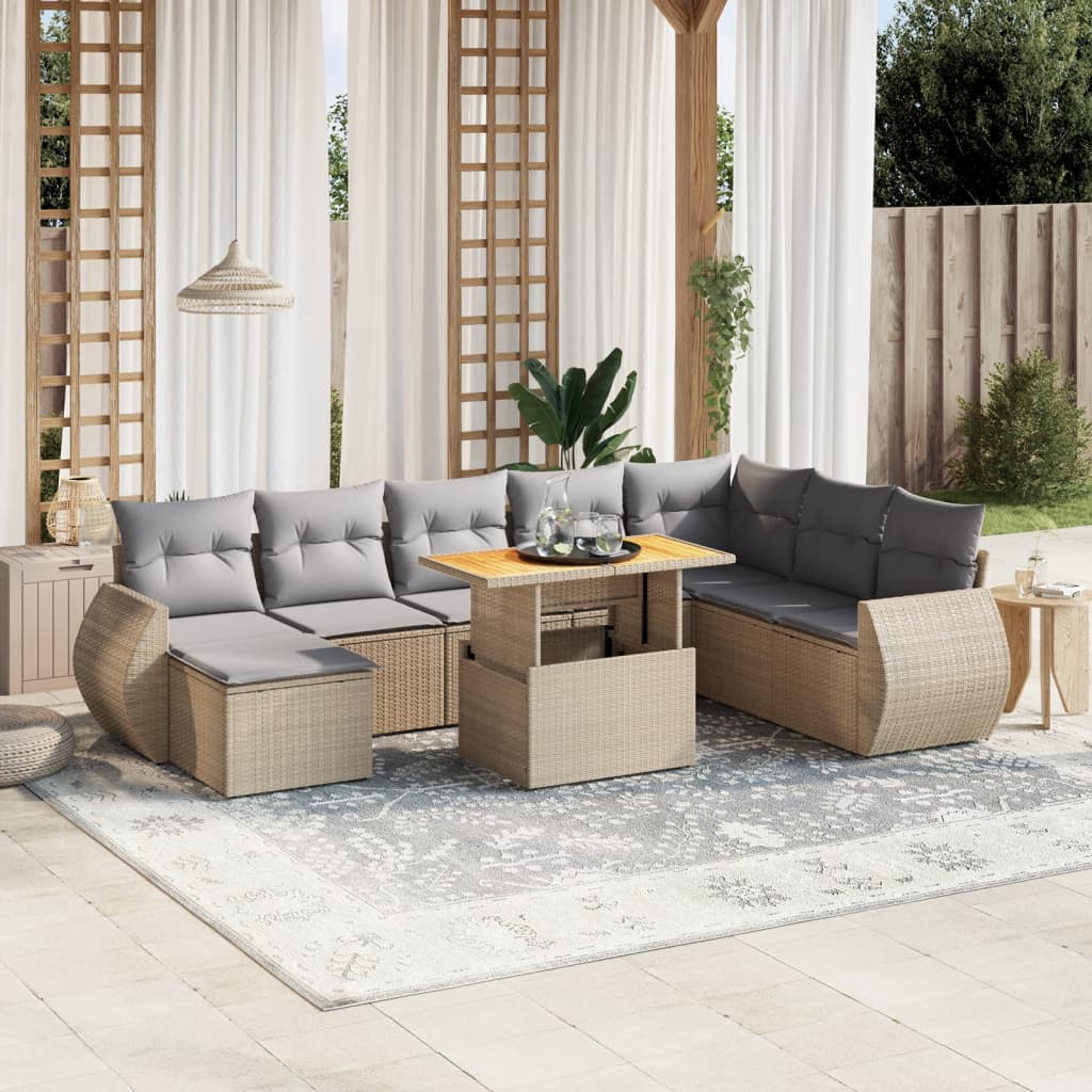 Sofasæt Til Haven 9 Dele Med Hynder Polyrattan - Variant 3272333