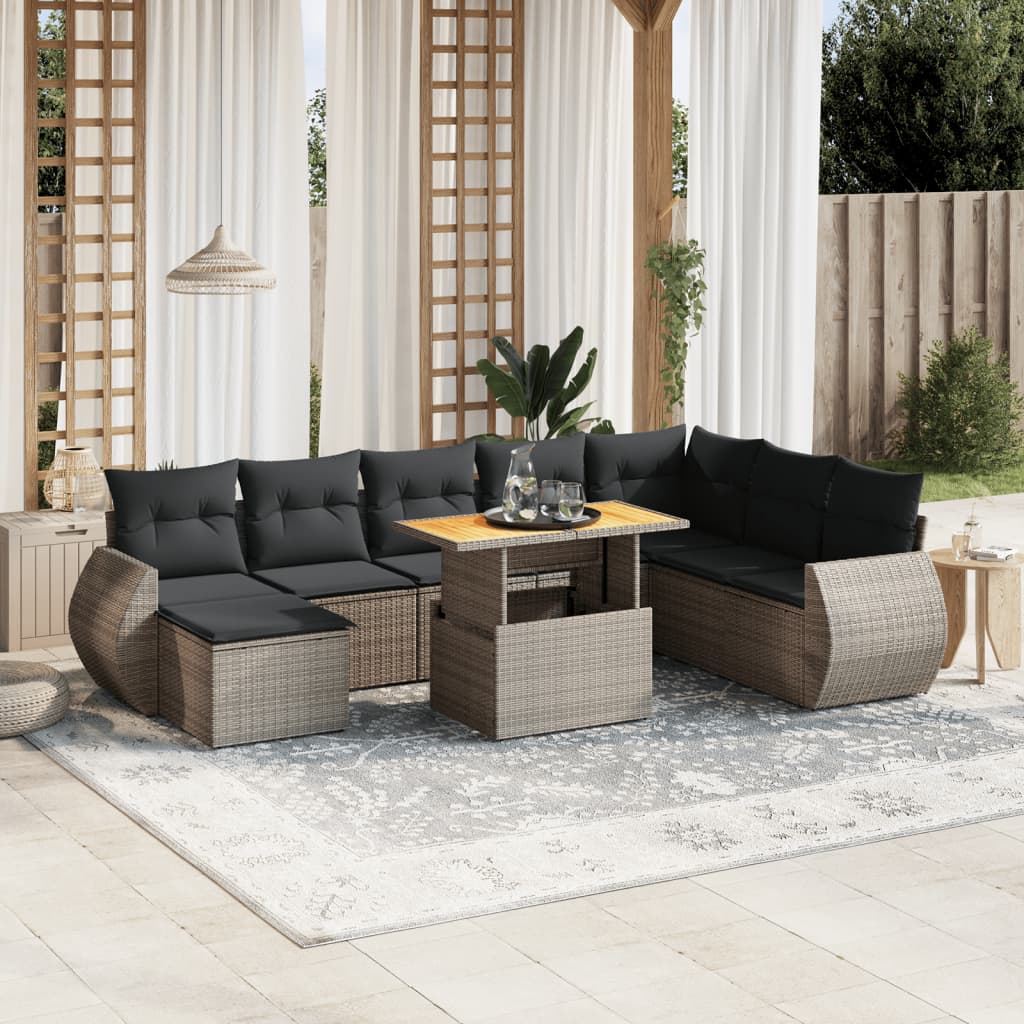 Sofasæt Til Haven 9 Dele Med Hynder Polyrattan - Variant 3272334