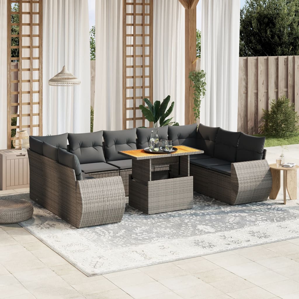 Sofasæt Til Haven 10 Dele Med Hynder Polyrattan - Variant 3272341