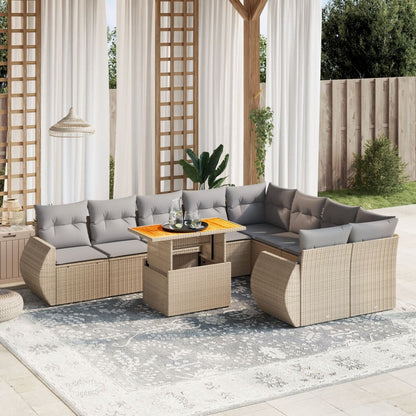 Sofasæt Til Haven 10 Dele Med Hynder Polyrattan - Hovedbillede