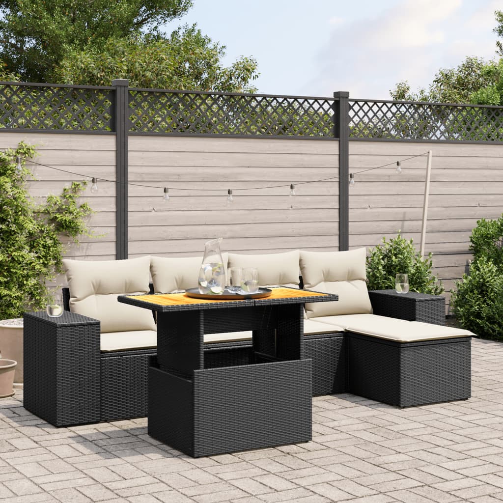 Sofasæt Til Haven 6 Dele Med Hynder Polyrattan - Variant 3272610