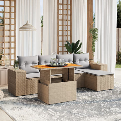 Sofasæt Til Haven 6 Dele Med Hynder Polyrattan - Variant 3272613