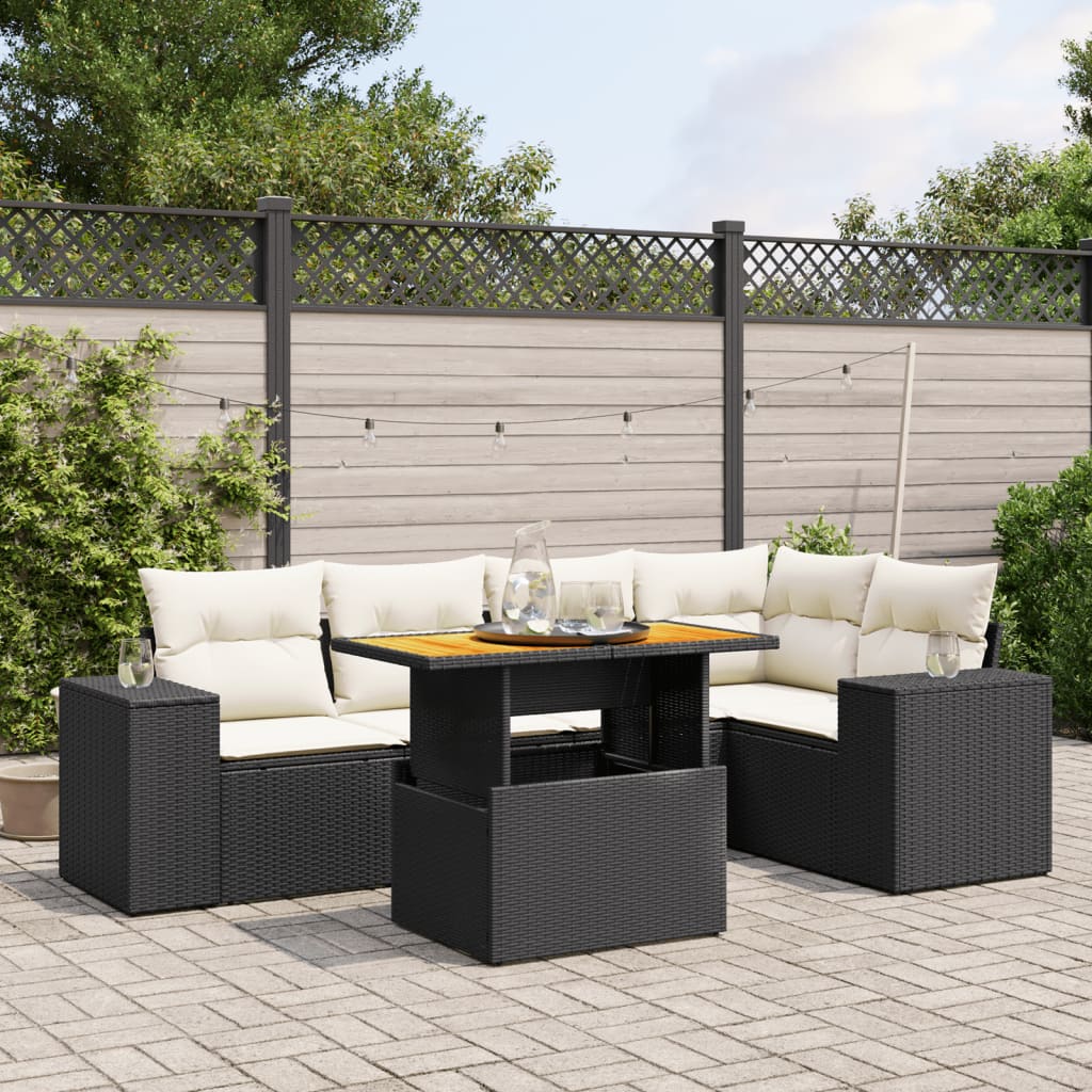 Sofasæt Til Haven 6 Dele Med Hynder Polyrattan - Variant 3272624
