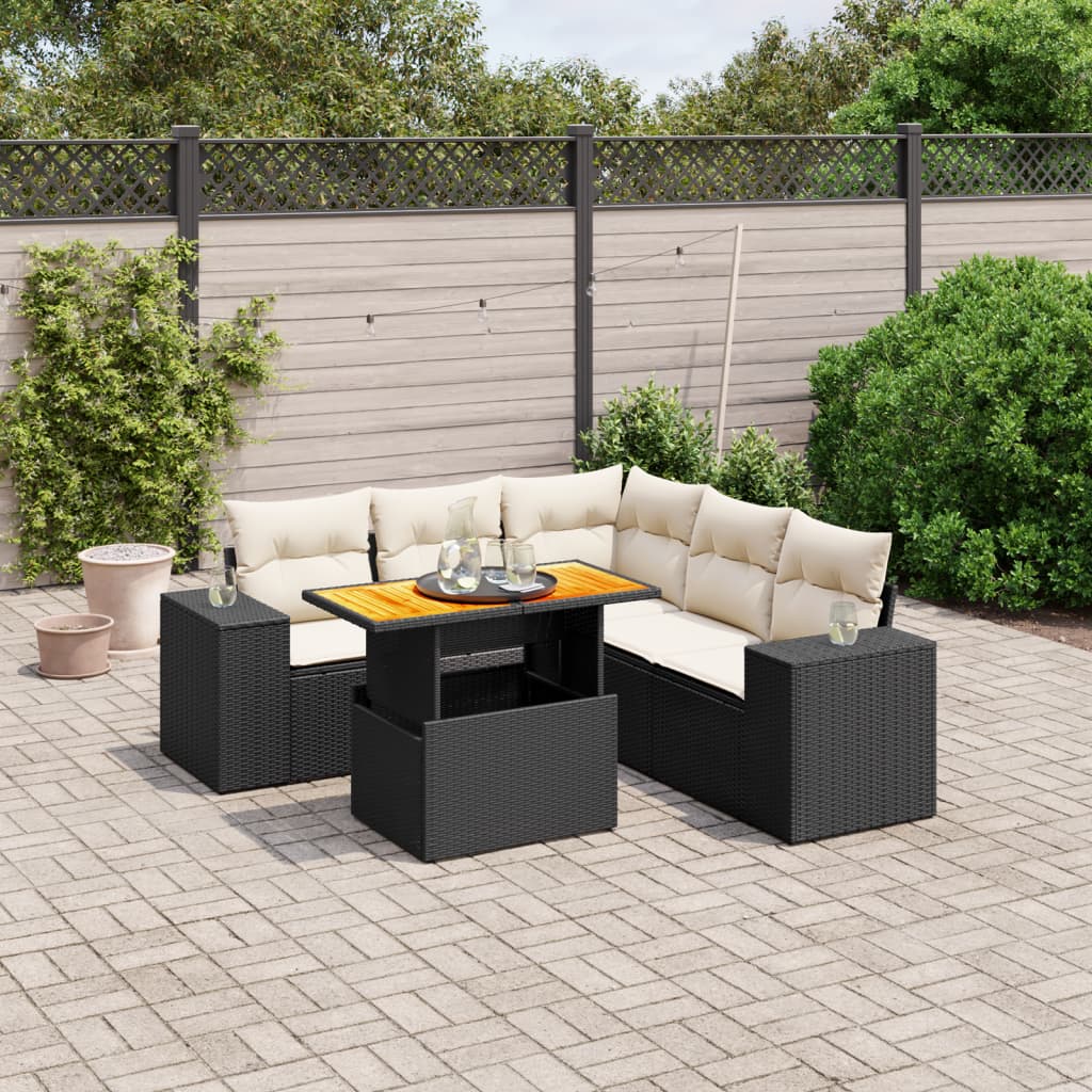 Sofasæt Til Haven 6 Dele Med Hynder Polyrattan - Variant 3272631