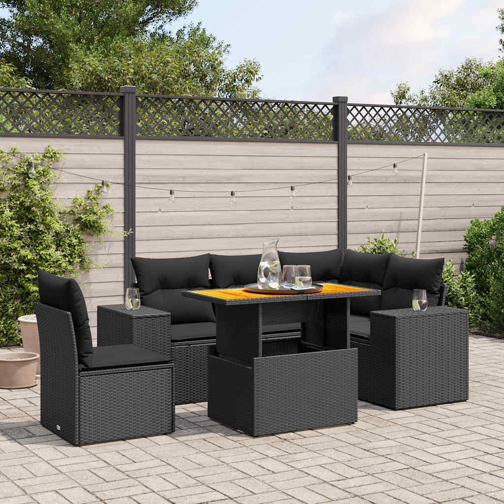 Sofasæt Til Haven 6 Dele Med Hynder Polyrattan - Variant 3272637