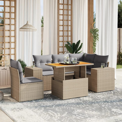 Sofasæt Til Haven 6 Dele Med Hynder Polyrattan - Variant 3272641