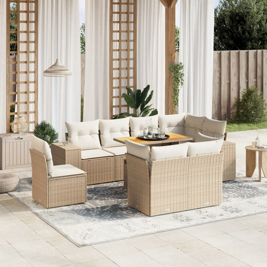 Sofasæt Til Haven 9 Dele Med Hynder Polyrattan - Hovedbillede
