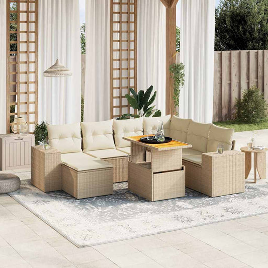 Sofasæt Til Haven 8 Dele Med Hynder Polyrattan - Hovedbillede