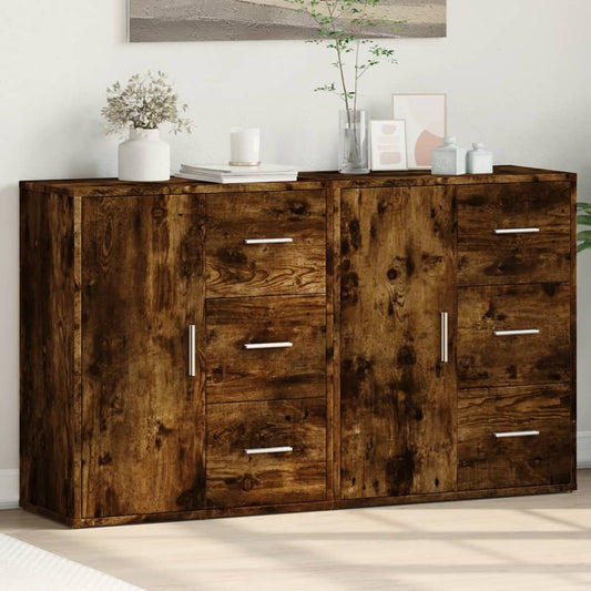 Skænke 2 Stk. 60X31X70 Cm Konstrueret Træ Etræsfarve