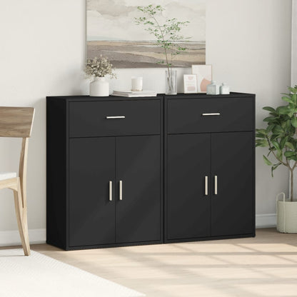 Skænke 2 Stk. 60X30X84 Cm Konstrueret Træ Etræsfarve