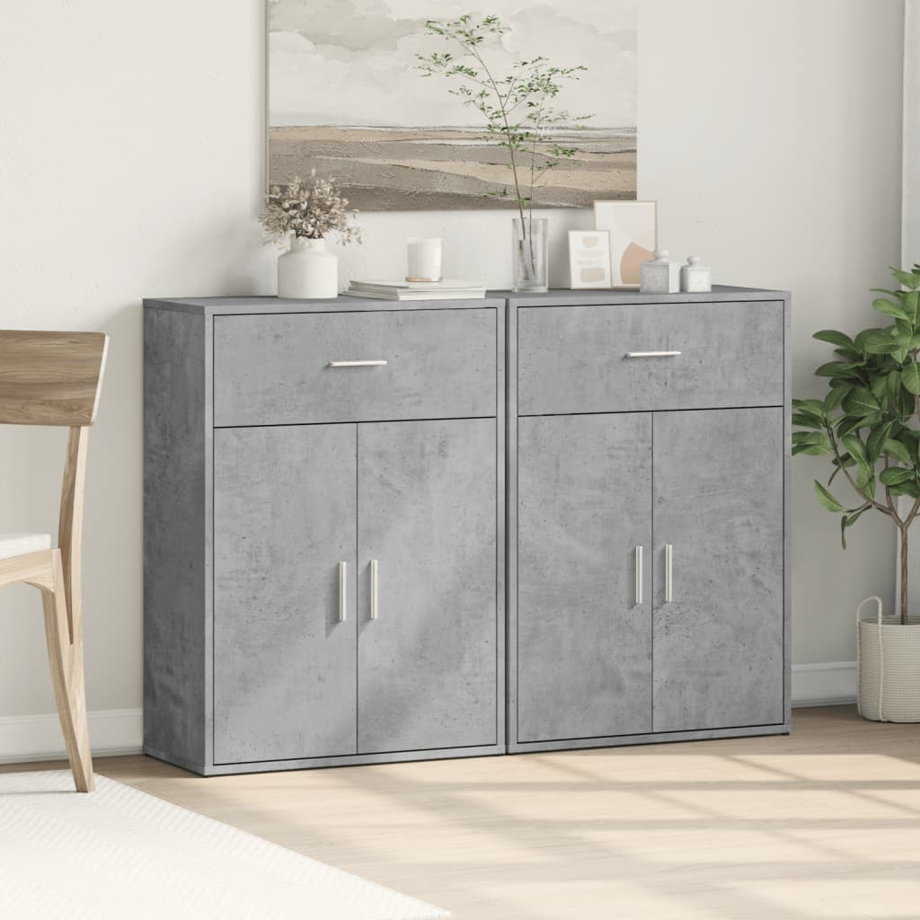 Skænke 2 Stk. 60X30X84 Cm Konstrueret Træ Etræsfarve