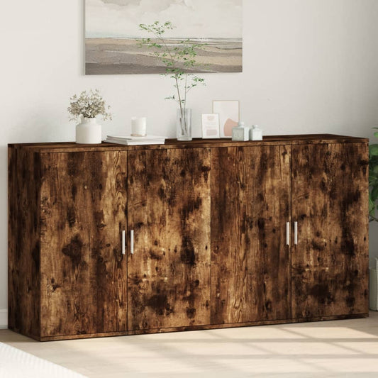Skænke 2 Stk. 79X38X80 Cm Konstrueret Træ Etræsfarve