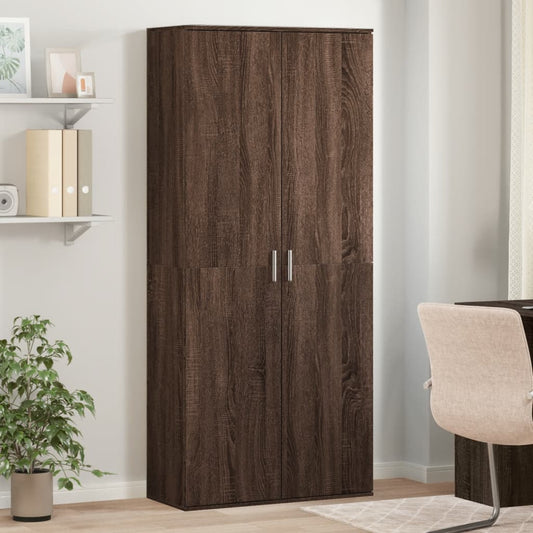 Højskab 80X35X180 Cm Konstrueret Træ Etræsfarve
