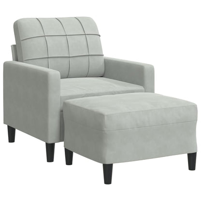 Sofastol Med Fodskammel 60 Cm Velour