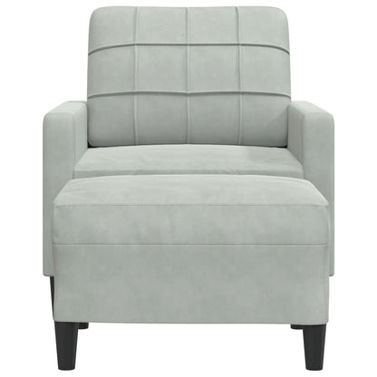 Sofastol Med Fodskammel 60 Cm Velour