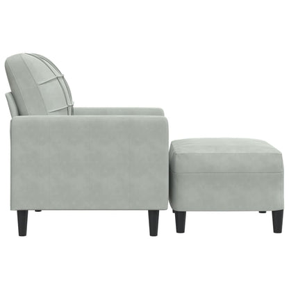 Sofastol Med Fodskammel 60 Cm Velour