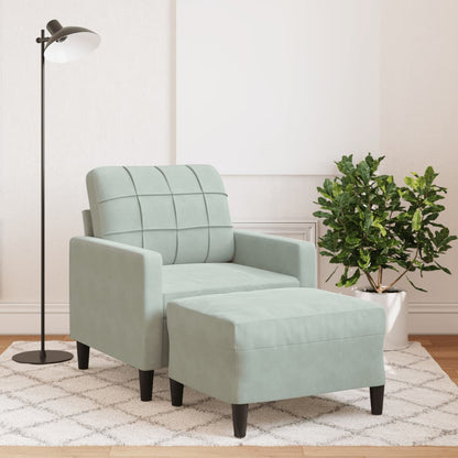Sofastol Med Fodskammel 60 Cm Velour