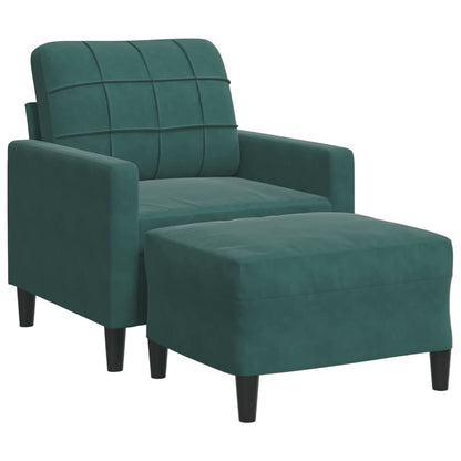 Sofastol Med Fodskammel 60 Cm Velour