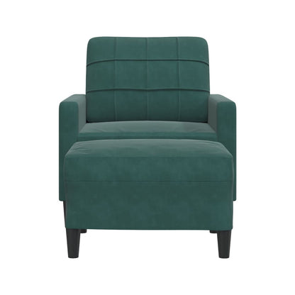 Sofastol Med Fodskammel 60 Cm Velour
