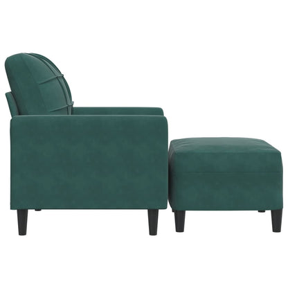 Sofastol Med Fodskammel 60 Cm Velour