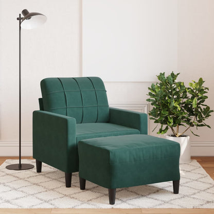 Sofastol Med Fodskammel 60 Cm Velour