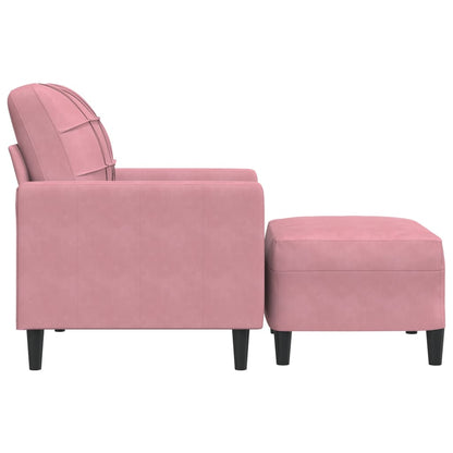 Sofastol Med Fodskammel 60 Cm Velour