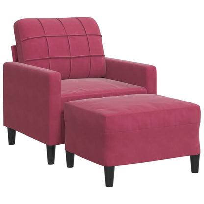Sofastol Med Fodskammel 60 Cm Velour