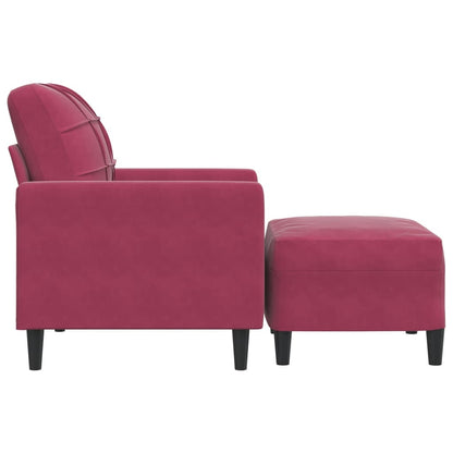 Sofastol Med Fodskammel 60 Cm Velour