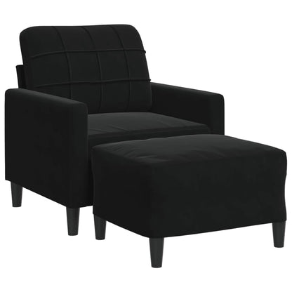 Sofastol Med Fodskammel 60 Cm Velour