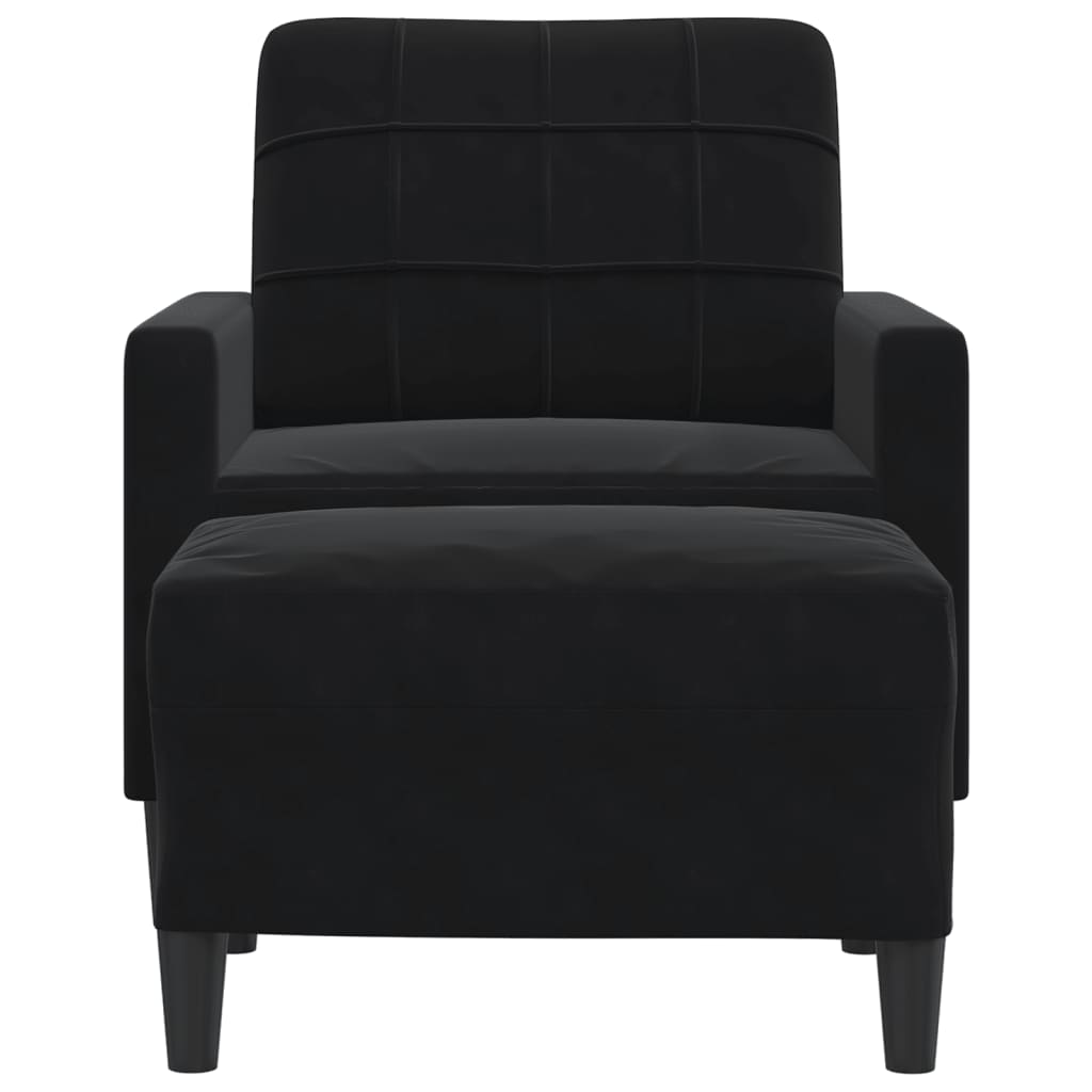 Sofastol Med Fodskammel 60 Cm Velour
