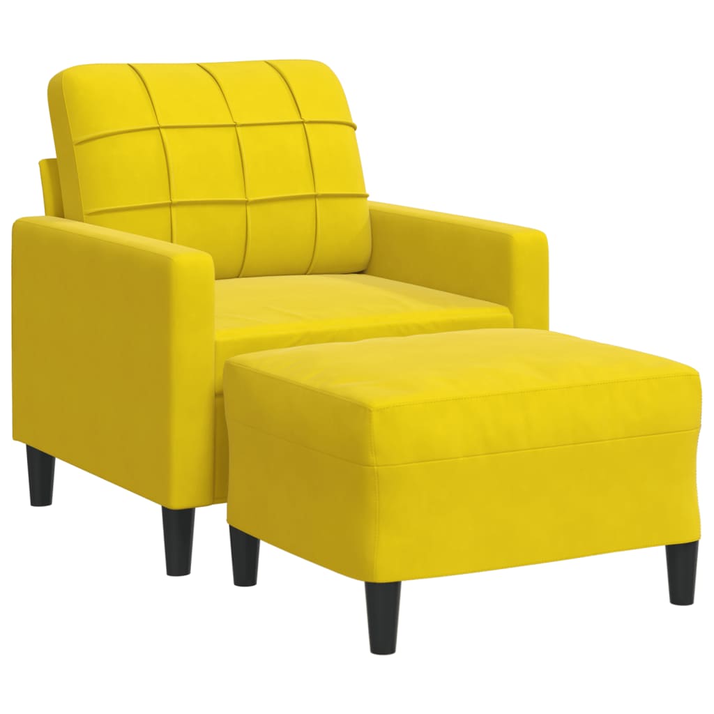 Sofastol Med Fodskammel 60 Cm Velour