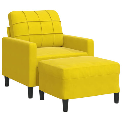 Sofastol Med Fodskammel 60 Cm Velour