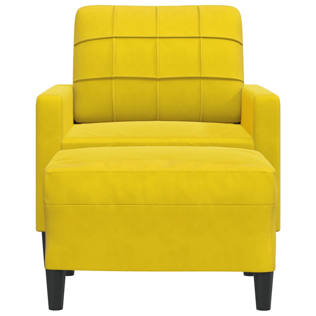 Sofastol Med Fodskammel 60 Cm Velour