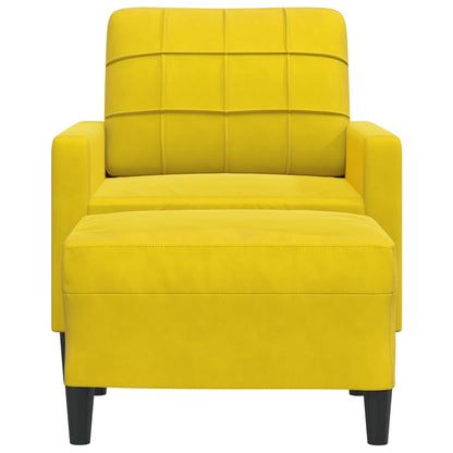 Sofastol Med Fodskammel 60 Cm Velour