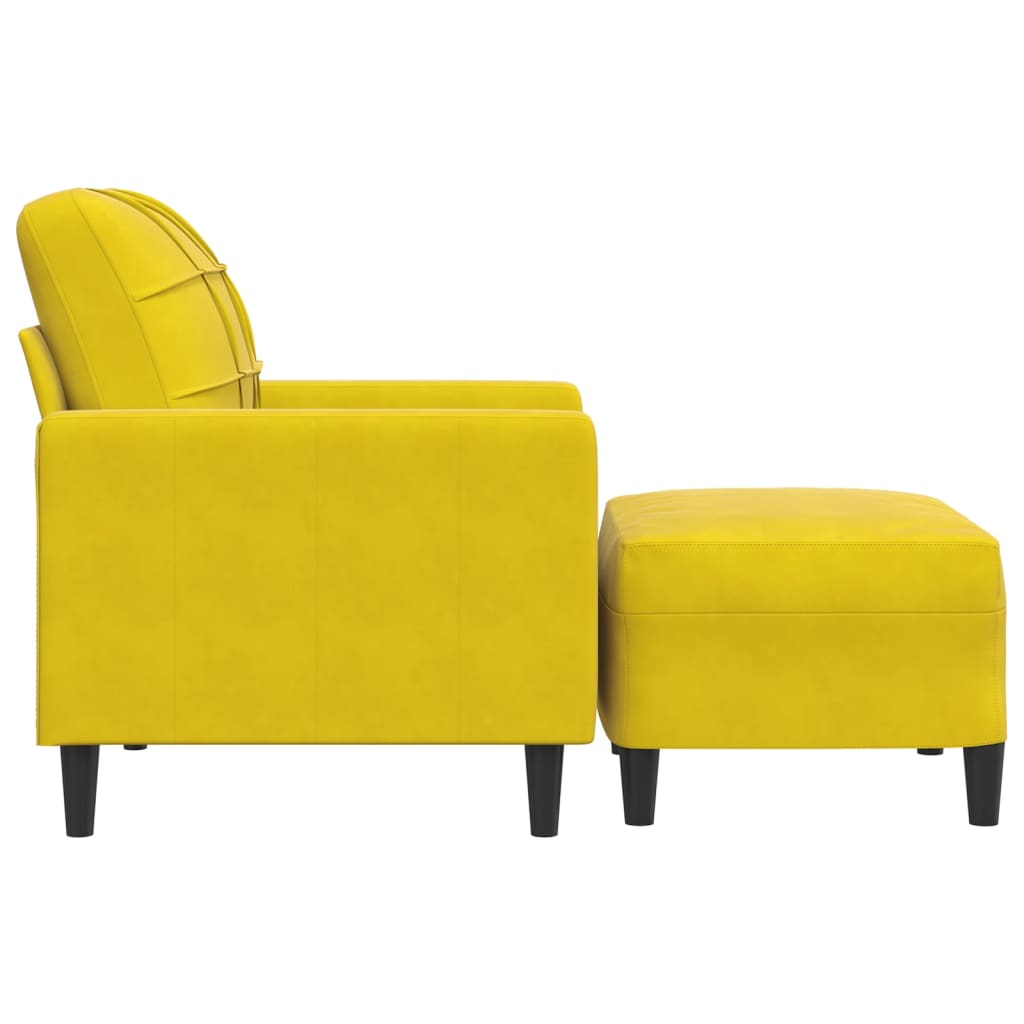 Sofastol Med Fodskammel 60 Cm Velour