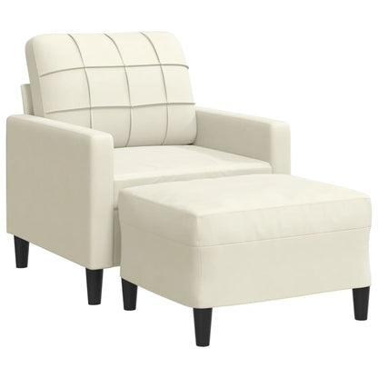 Sofastol Med Fodskammel 60 Cm Velour