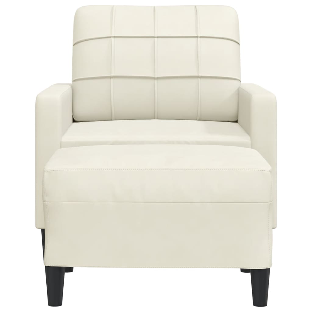 Sofastol Med Fodskammel 60 Cm Velour