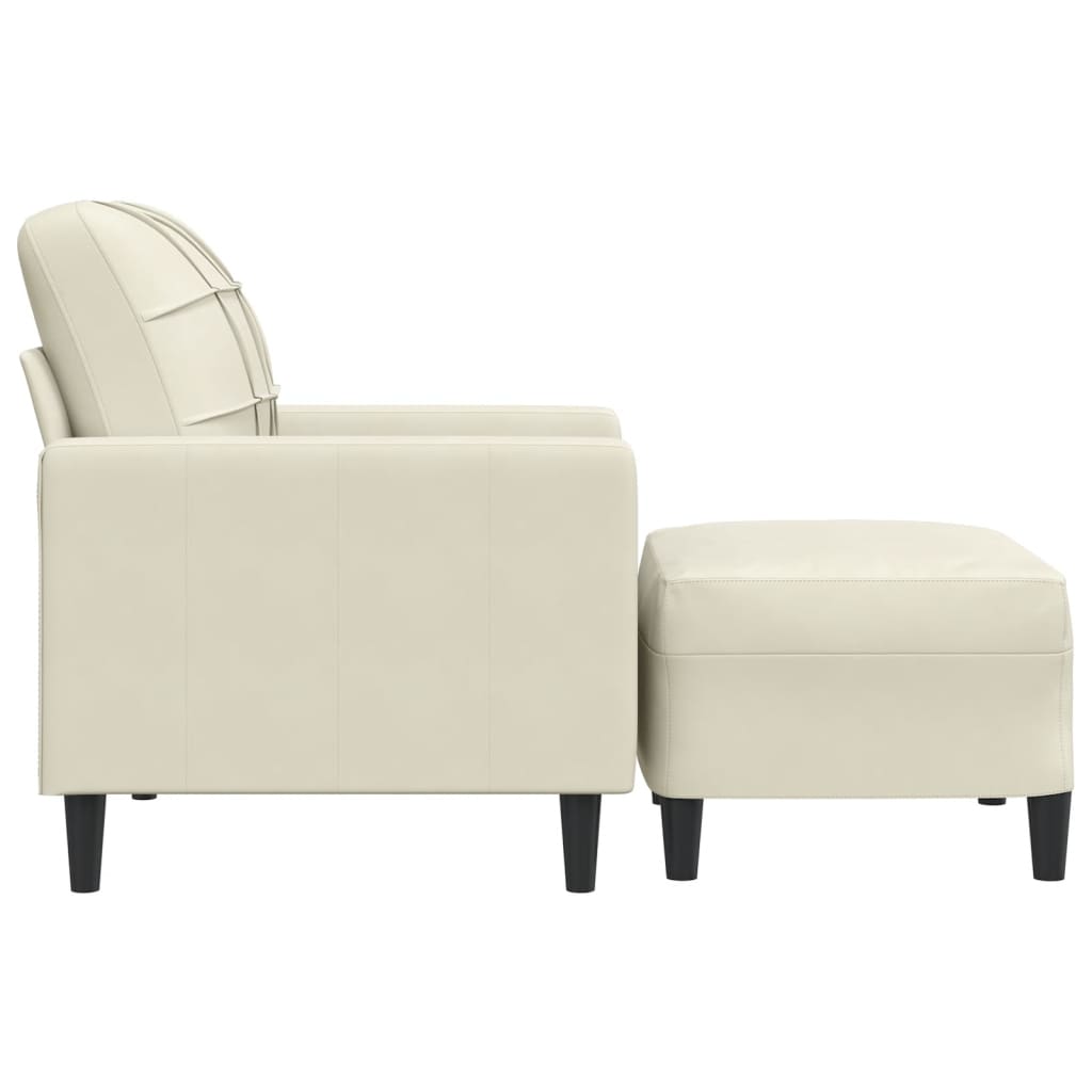Sofastol Med Fodskammel 60 Cm Velour