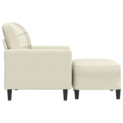 Sofastol Med Fodskammel 60 Cm Velour